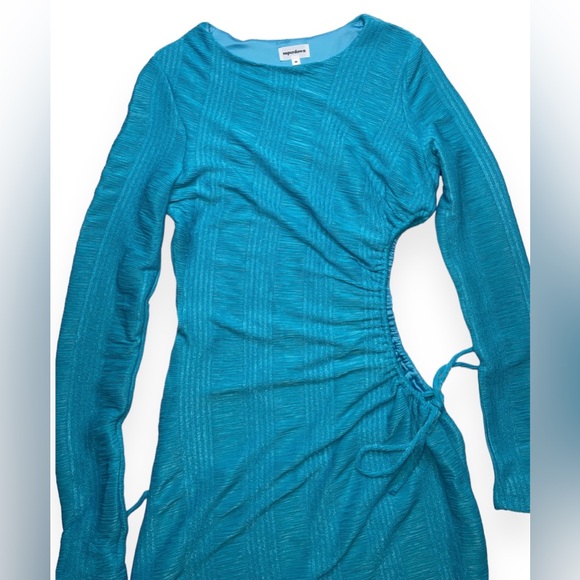 Teal Blue Superdown Cocktail Dress Medium NWT - Picture 5 of 5